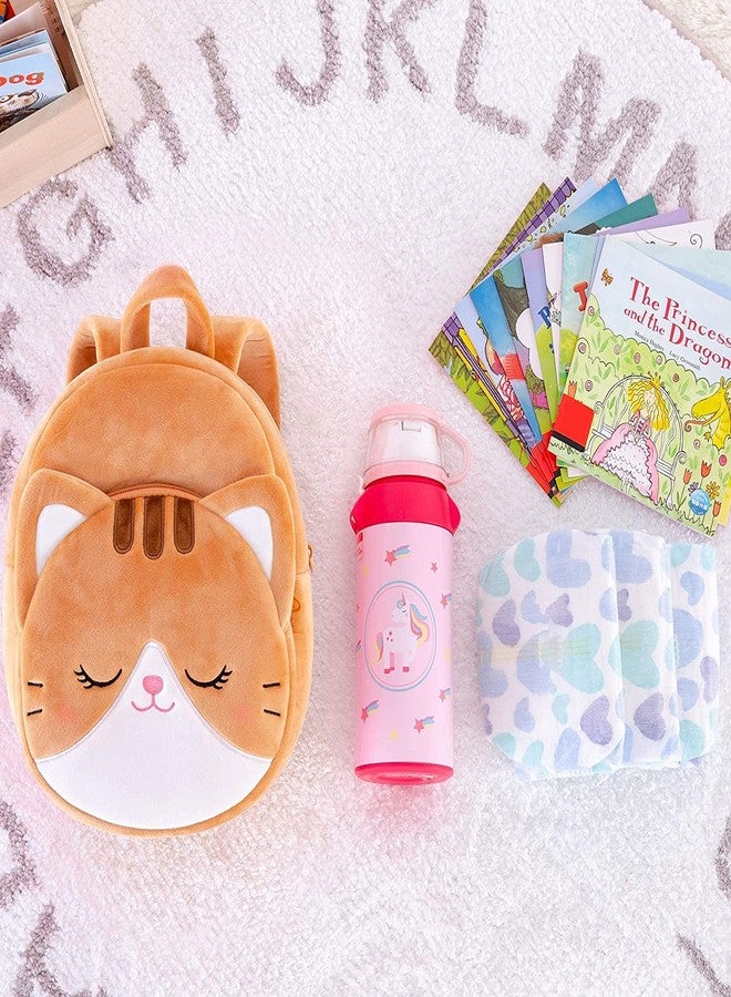 Delicado Cute Small Toddler Kids Backpack Plush Cartoon Mini Children School/Nursery/Picnic/Travelling Bag For Baby Girl Boy Age 1-5 Years (15 * 12 Inches, Yellow) - Image 3
